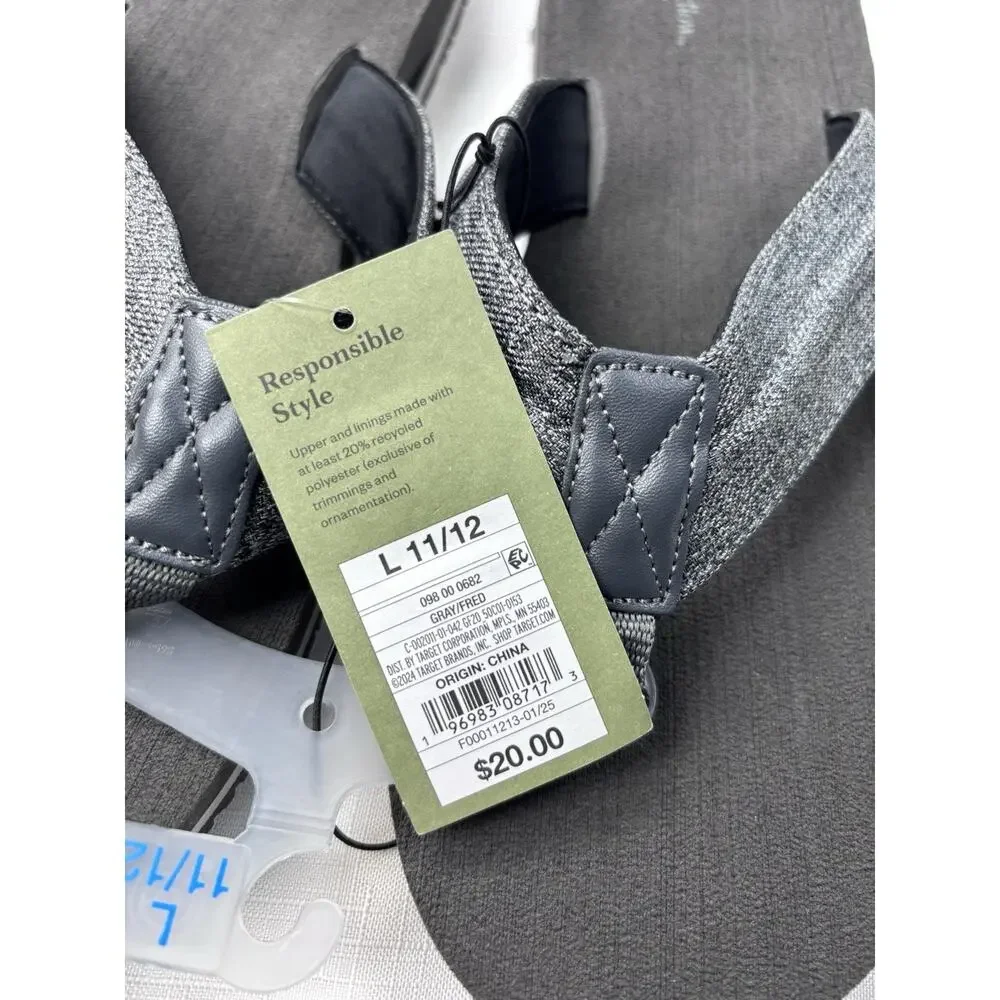 Goodfellow & Co. Men's Size Large (11-12) Ian Comfort Flip Flop Thong Sandals